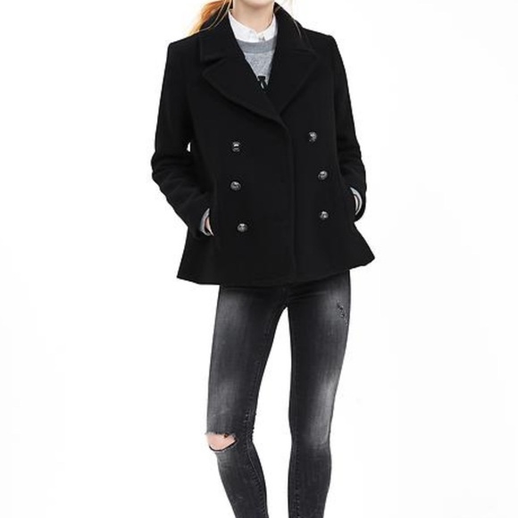 Banana Republic Blue Pea Coat - Picture 15 of 16